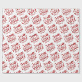 Kerstfeest met de Wereldfeestdag Cadeaupapier (Vlak)