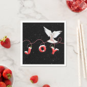 Kerstfeest met duif en snowflakes servet (Insitu)