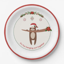 Kerstfeest met een leuk luiaardthema