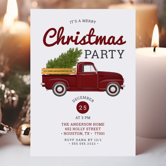  kerstfeest met een Rode Vragenwagen Kaart