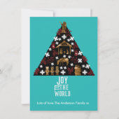 Kerstfeest met feestdag feestdagenkaart (Voorkant)