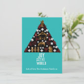 Kerstfeest met feestdag feestdagenkaart (Staand voorkant)