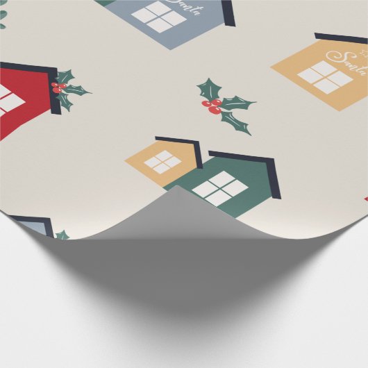 Kerstfeest met feestelijke feestdag cadeaupapier (Hoek)