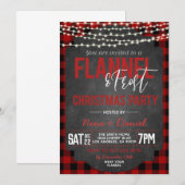 Kerstfeest met flatel en vorst kaart (Voorkant / Achterkant)