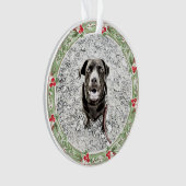 Kerstfeest met foto's op feestdag ornament (voorkant)