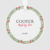 Kerstfeest met foto's op feestdag ornament (achterkant)