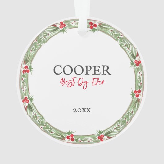 Kerstfeest met foto's op feestdag ornament (achterkant)