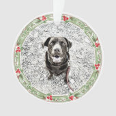 Kerstfeest met foto's op feestdag ornament (voorkant)