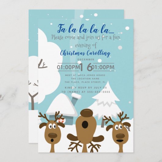 kerstfeest met fundraiser kaart (Voorkant / Achterkant)