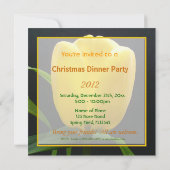 kerstfeest met gele tulp kaart (Achterkant)