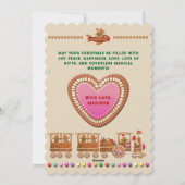 Kerstfeest met gemberkoekjes feestdagenkaart (Achterkant)