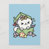 Kerstfeest met Gesponnen-ty Time Cat Briefkaart (Voorkant)