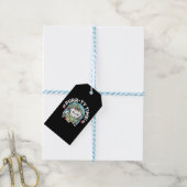 Kerstfeest met Gesponnen-ty Time Cat Cadeaulabel (Met Touw)