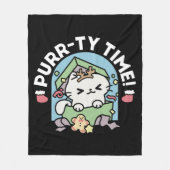 Kerstfeest met Gesponnen-ty Time Cat Fleece Deken (Voorkant)
