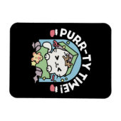 Kerstfeest met Gesponnen-ty Time Cat Magneet (Horizontaal)