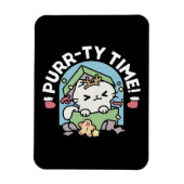 Kerstfeest met Gesponnen-ty Time Cat Magneet (Verticaal)