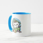 Kerstfeest met Gesponnen-ty Time Cat Mok (Voorkant links)