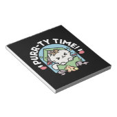 Kerstfeest met Gesponnen-ty Time Cat Notitieblok (Schuin)