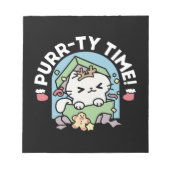 Kerstfeest met Gesponnen-ty Time Cat Notitieblok (Voorkant)