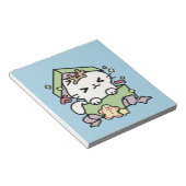 Kerstfeest met Gesponnen-ty Time Cat Notitieblok (Schuin)