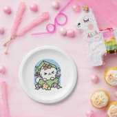 Kerstfeest met Gesponnen-ty Time Cat Papieren Bordje (Feest)