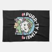 Kerstfeest met Gesponnen-ty Time Cat Theedoek (Horizontaal)