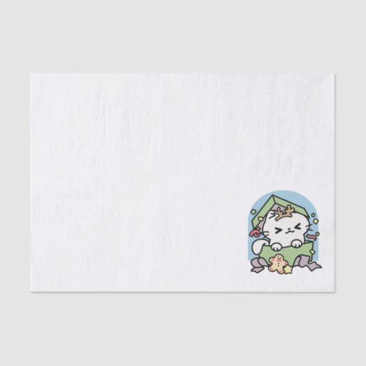 Kerstfeest met Gesponnen-ty Time Cat Tissuepapier (Voorkant)