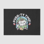 Kerstfeest met Gesponnen-ty Time Cat Tissuepapier (Voorkant)