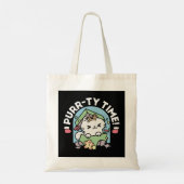 Kerstfeest met Gesponnen-ty Time Cat Tote Bag (Achterkant)