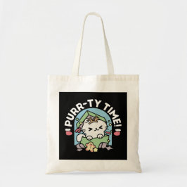 Kerstfeest met Gesponnen-ty Time Cat Tote Bag