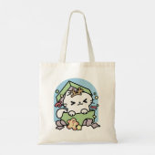 Kerstfeest met Gesponnen-ty Time Cat Tote Bag (Achterkant)