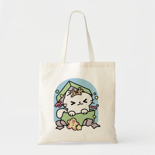 Kerstfeest met Gesponnen-ty Time Cat Tote Bag (Voorkant)