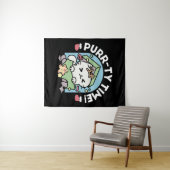 Kerstfeest met Gesponnen-ty Time Cat Wandkleed (In Situ (horizontaal))