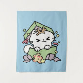 Kerstfeest met Gesponnen-ty Time Cat Wandkleed (Voorkant)
