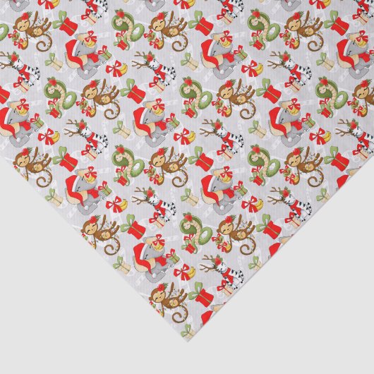 kerstfeest met gevlekt Oerwoud Tissuepapier (Detail)