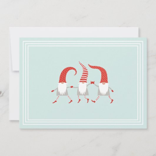 Kerstfeest met Gnome Kerstvreugde Vakantiefeest Kaart (Achterkant)