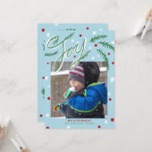 Kerstfeest met groene naalden Foto Kaart (Voorkant / Achterkant in situ)