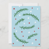 Kerstfeest met groene naalden Foto Kaart (Achterkant)