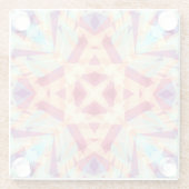 Kerstfeest met helder, vrolijk Jolly Modern Patroo Glazen Onderzetter (Achterkant)