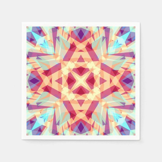 Kerstfeest met helder, vrolijk Jolly Modern Patroo Servet (Voorkant)