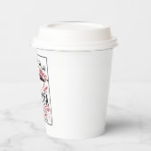 kerstfeest met hete cacao papieren bekers (Links)