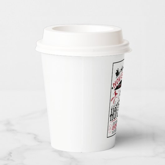 kerstfeest met hete cacao papieren bekers (Rechts)