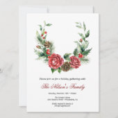 Kerstfeest met Holiday Holly Feestdagenkaart (Voorkant)