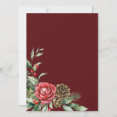 Kerstfeest met Holiday Holly Feestdagenkaart (Achterkant)