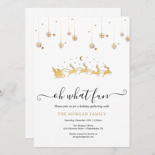 Kerstfeest met Holiday Holly Feestdagenkaart (Voorkant / Achterkant)