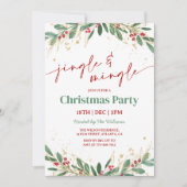 Kerstfeest met Holly Jingle en Mingle Kaart (Voorkant)