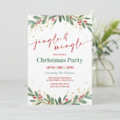 Kerstfeest met Holly Jingle en Mingle Kaart (Staand voorkant)