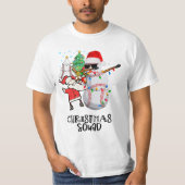 Kerstfeest met honkbal en kerstman met kerstman t-shirt (Voorkant)