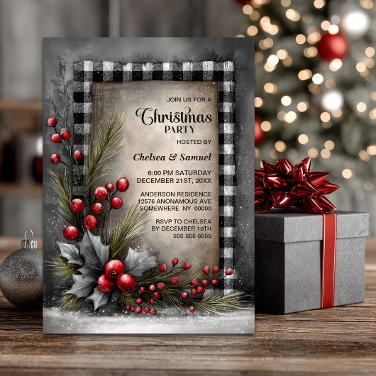 Kerstfeest met Hulst Buffalo Plaid Kaart
