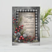 Kerstfeest met Hulst Buffalo Plaid Kaart (Staand voorkant)
